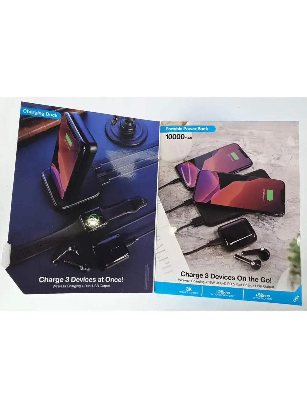 Core 2-in-1 Charging Dock + 10,000mAh  10W iPhone & Android Wireless